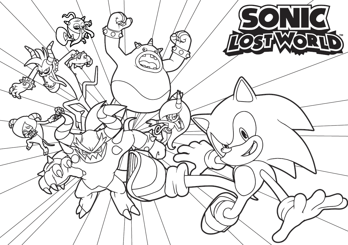 Sonic Lost World Coloring Page
