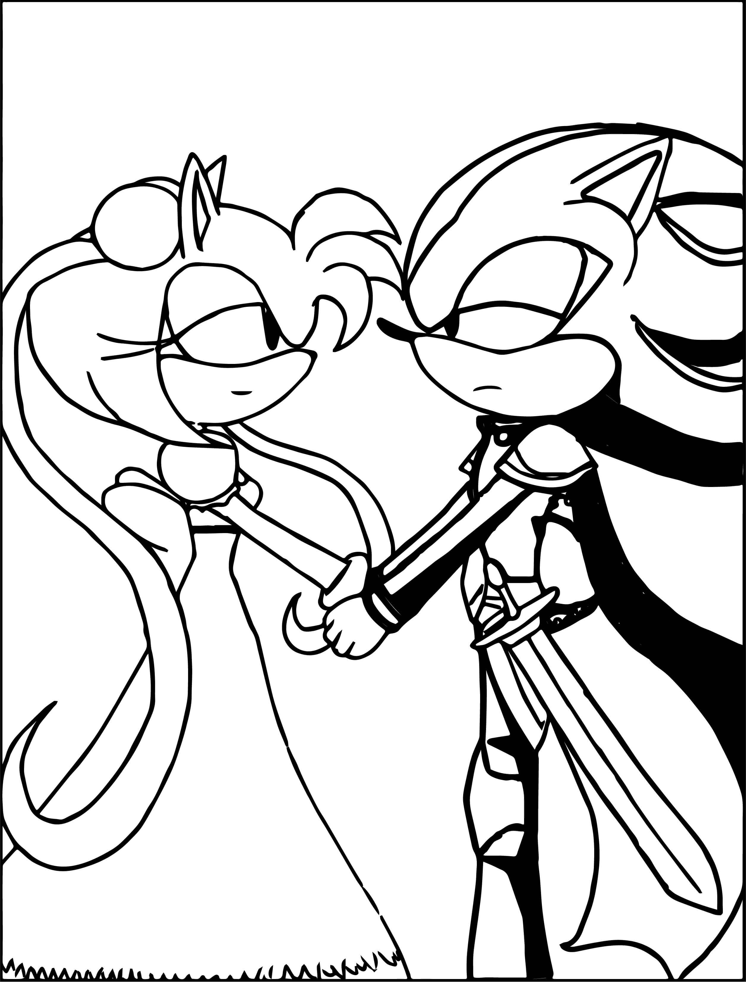 Sonic Wedding Art to Color