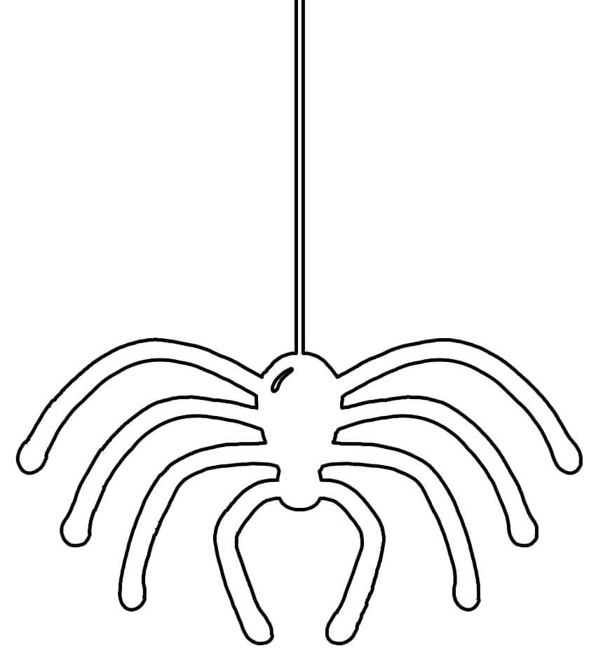 Spider Shape Coloring Pages