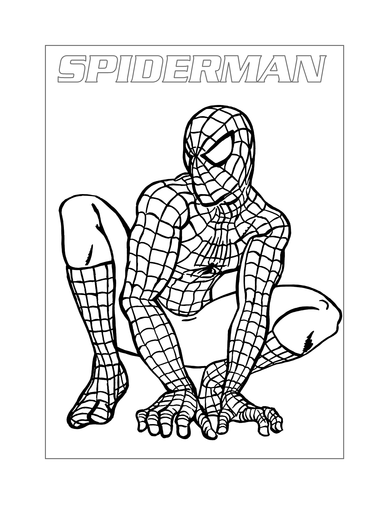 Spiderman Coloring Sheet