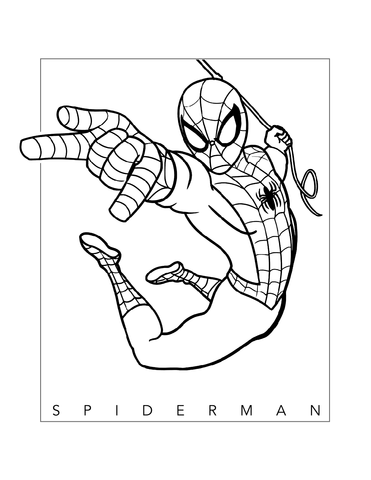 Spiderman Slinging Coloring Sheet