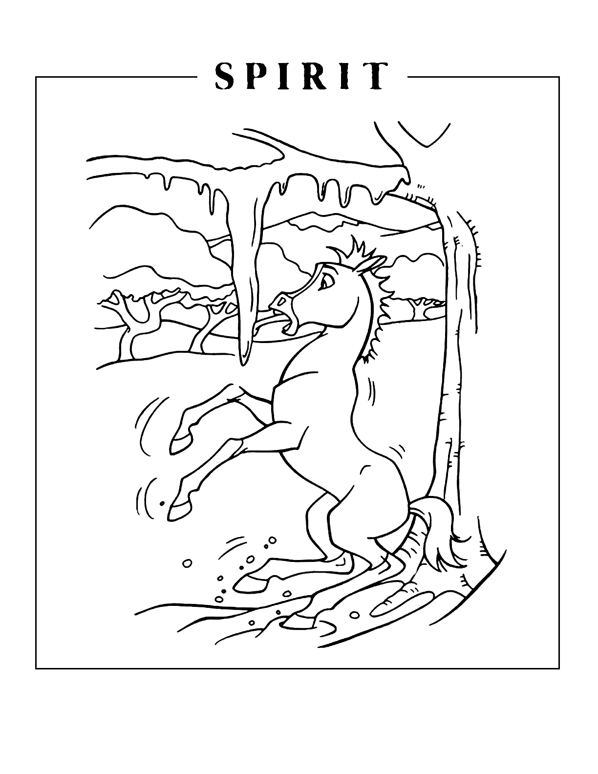 Spirits Tongue Stuck To Icicle Coloring Page