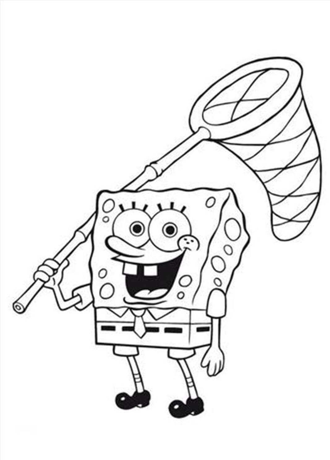 Spongebob Jellyfish Net Coloring Pages