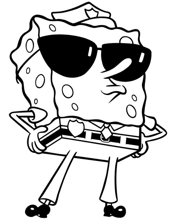 Spongebob Police Coloring Pages