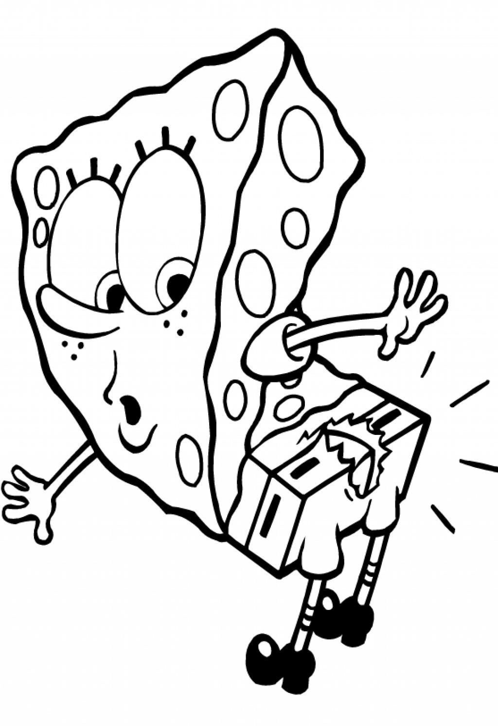 Spongebob Ripped His Pants Coloring Pages