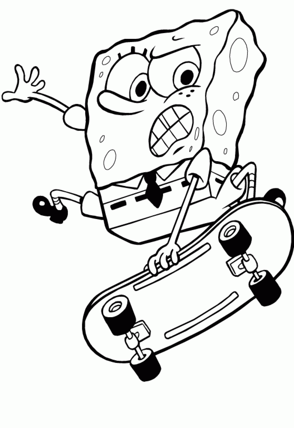 Spongebob Skateboards Coloring Pages