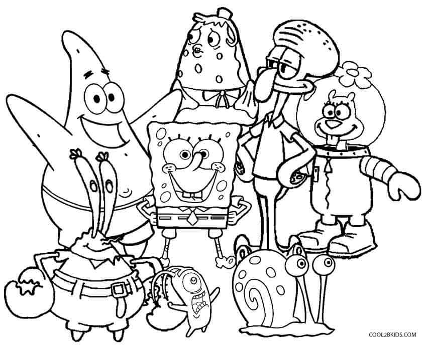 Spongebob Squarepants Coloring Page Printables