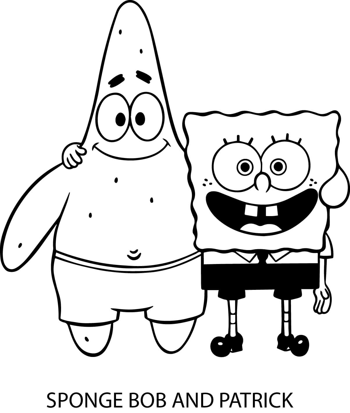 Spongebob And Patrick Coloring Page Printable