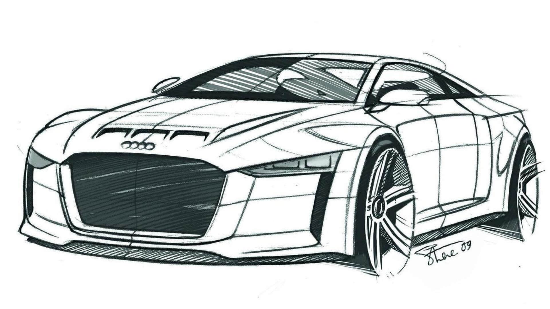 Sports Car Coloring Page Audi