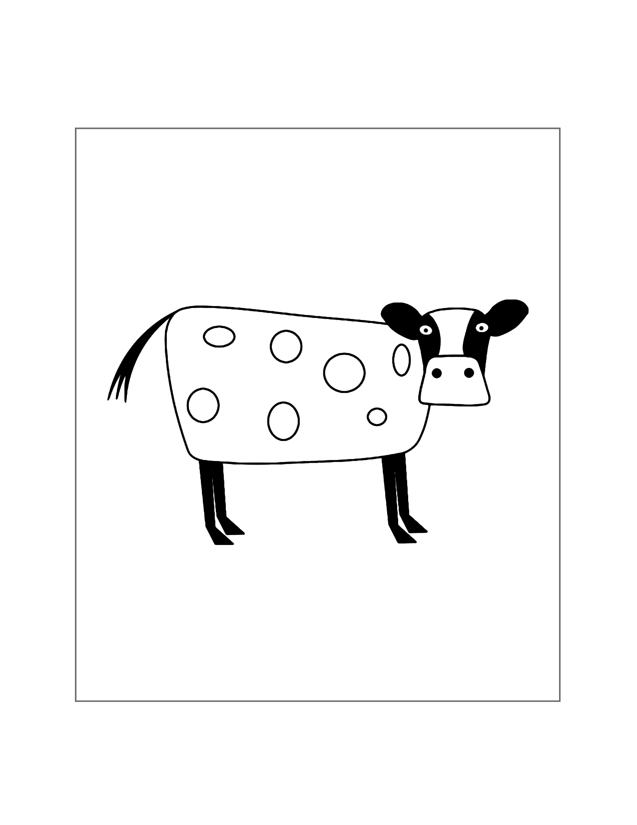 Spotted Cow Coloring Page