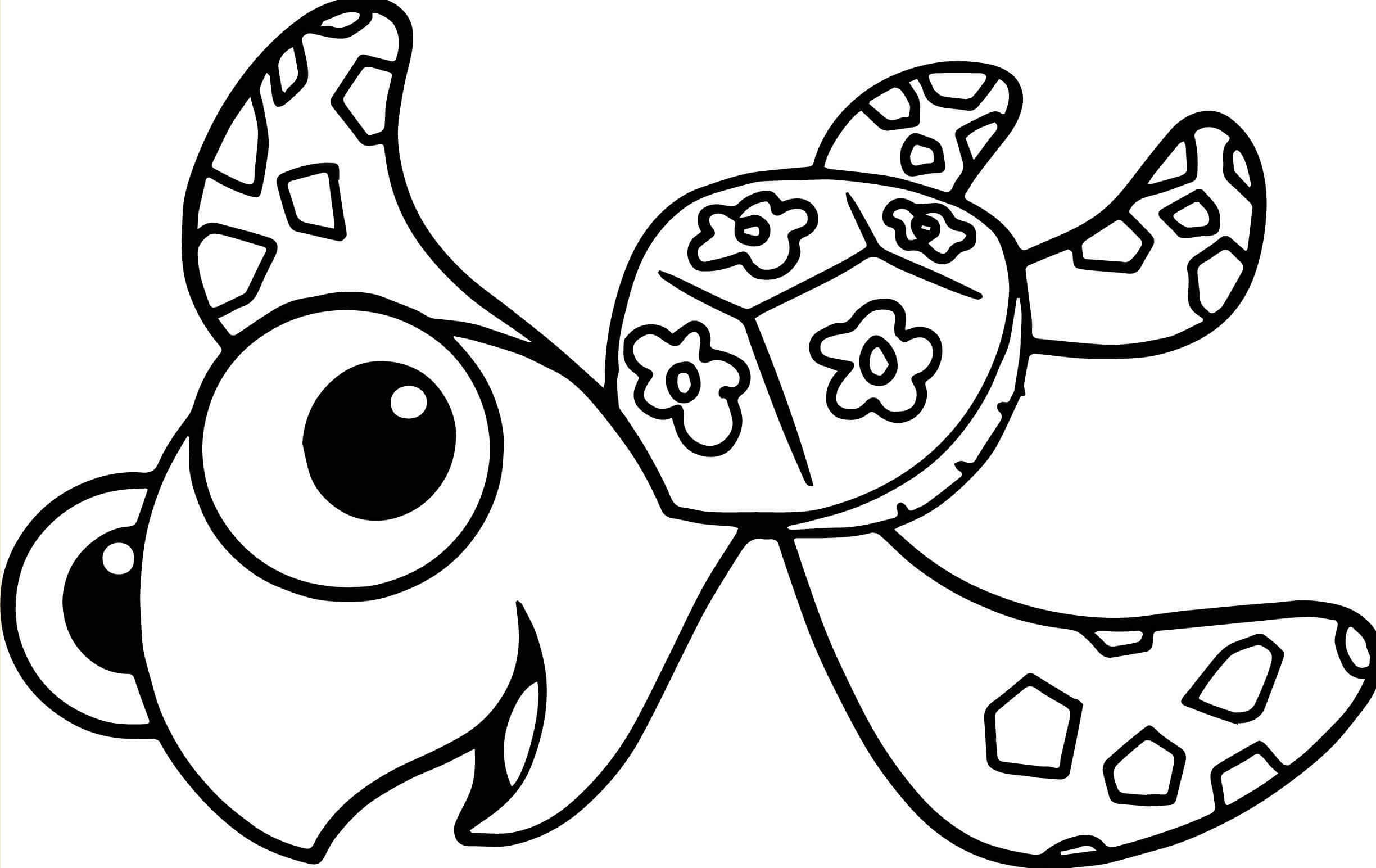 Squirt Sea Turtle Coloring Pages