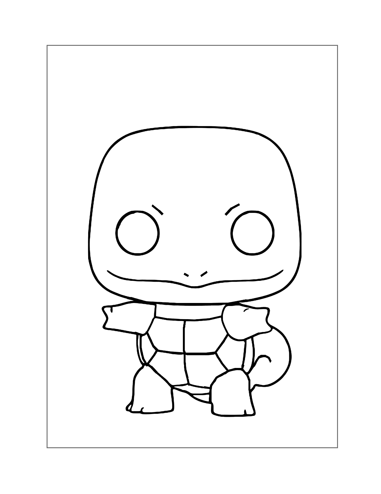 Squirtle Pokemon Funko Pop Coloring Page