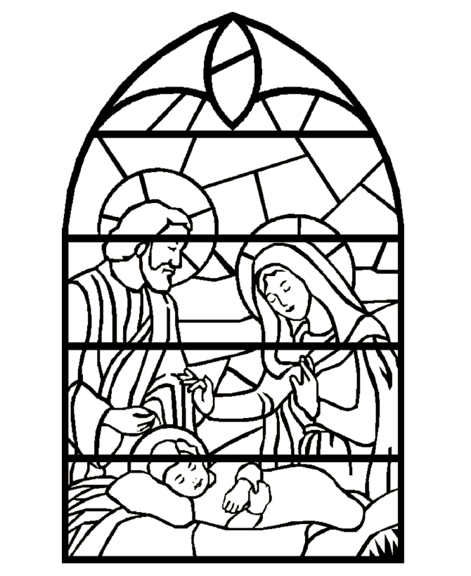 Stained Glass Church Coloring Pages