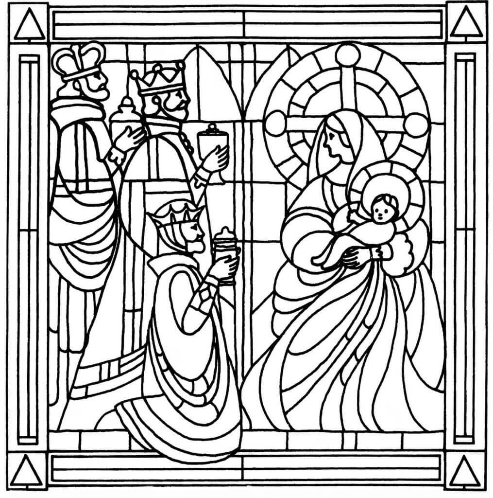 Stained Glass Church Window Coloring Pages