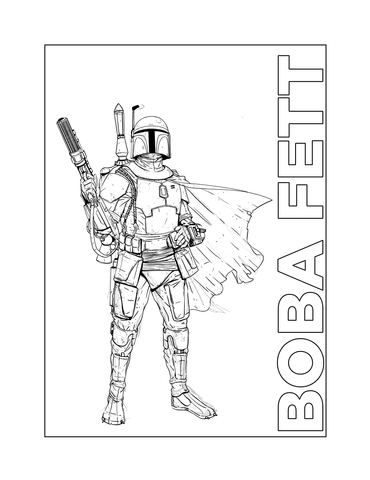 Star Wars Boba Fett Coloring Pages