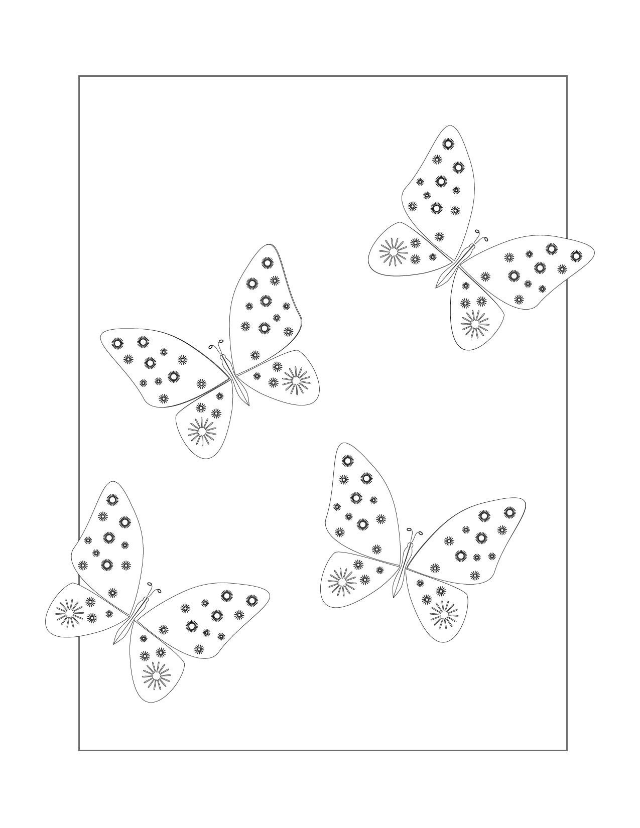 Starburst Buttefly Coloring Page