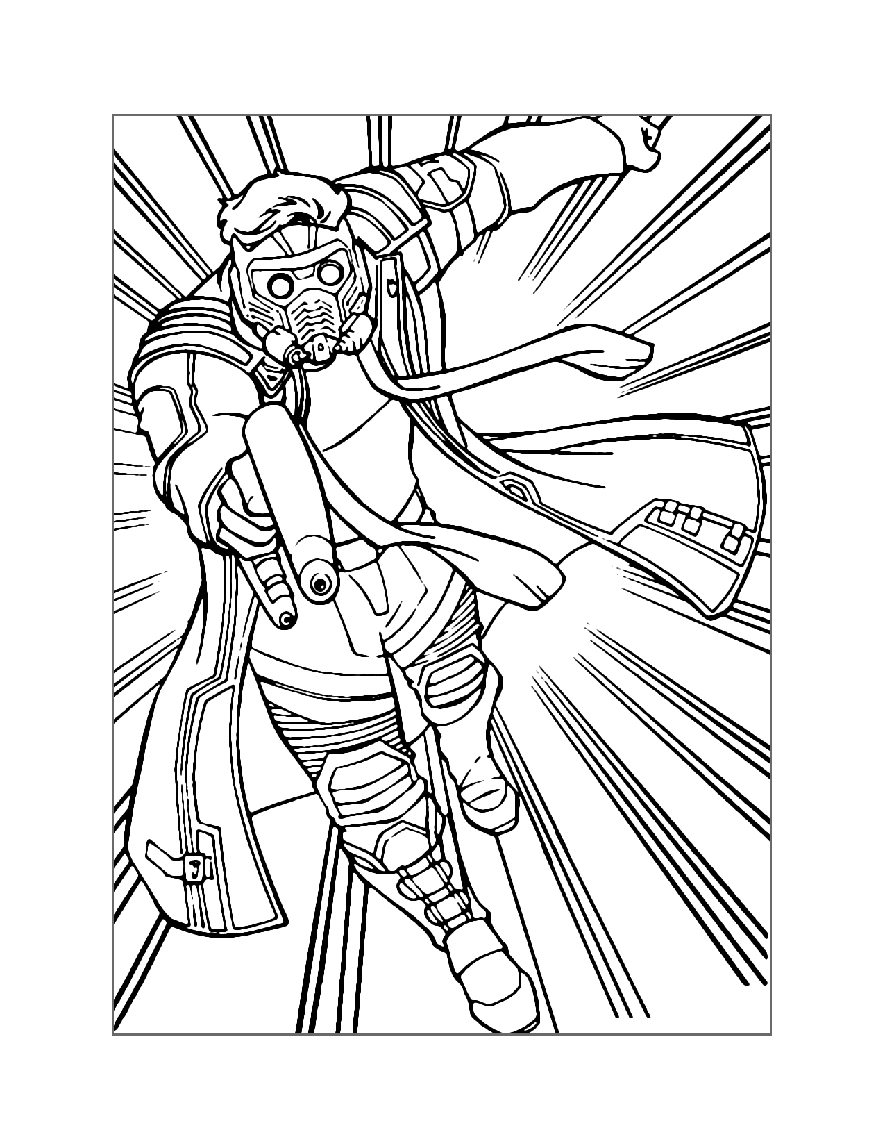 Starlord Guardians Coloring Page