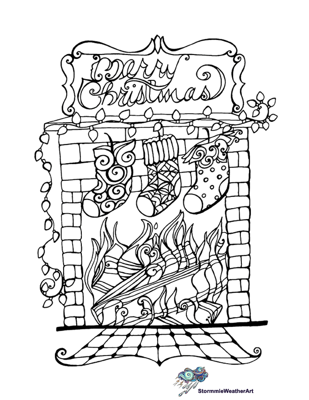 Stormmies Christmas Stockings Coloring Page