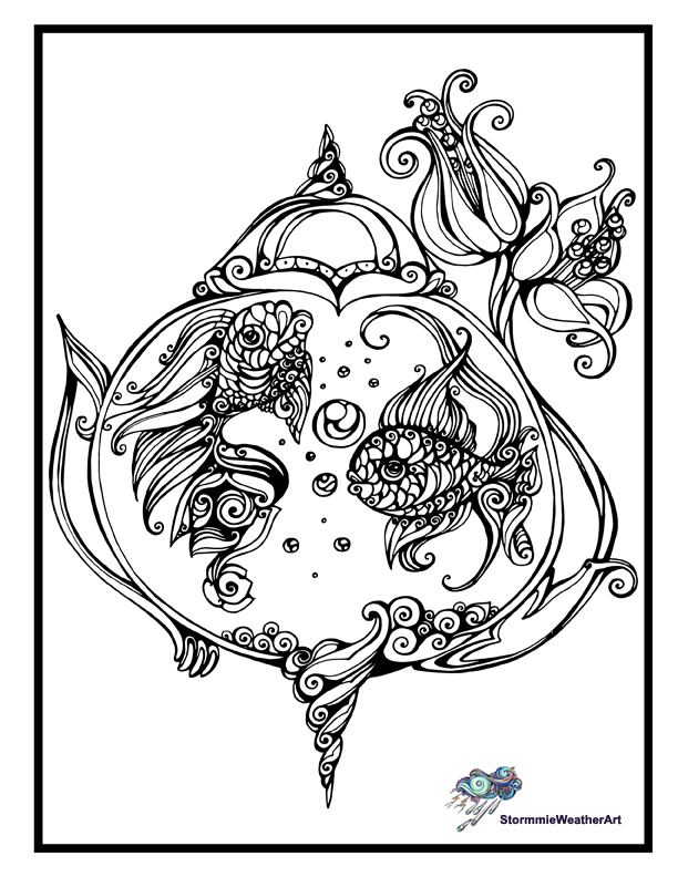 Stormmies Spot Of Tea Fish Coloring Page