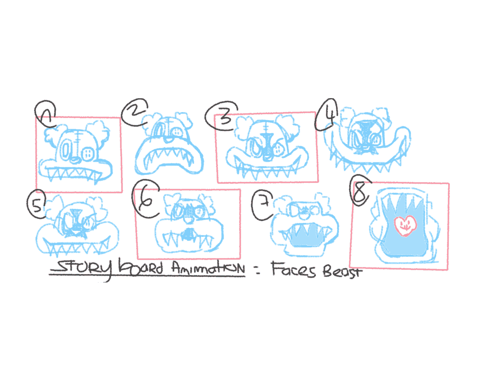 Storyboard Face Expressions By Kevin Egnichie
