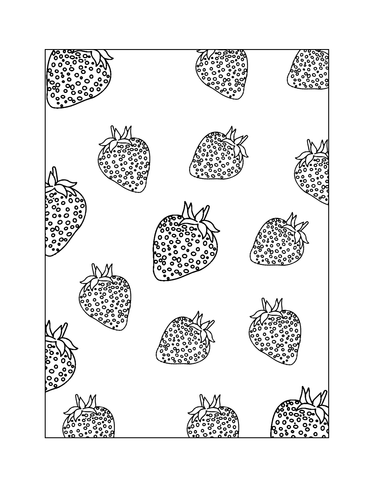 Strawberries Coloring Pages