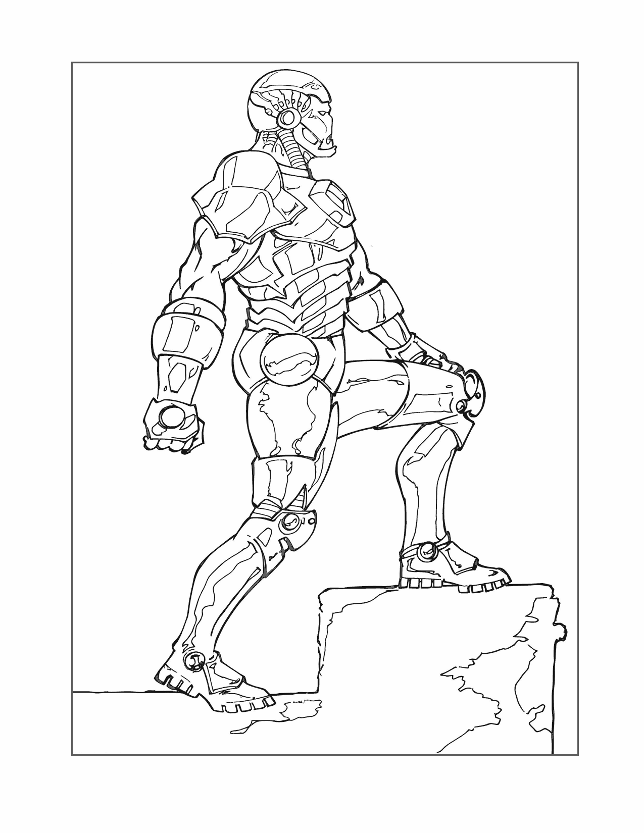 Strong Iron Man Coloring Page