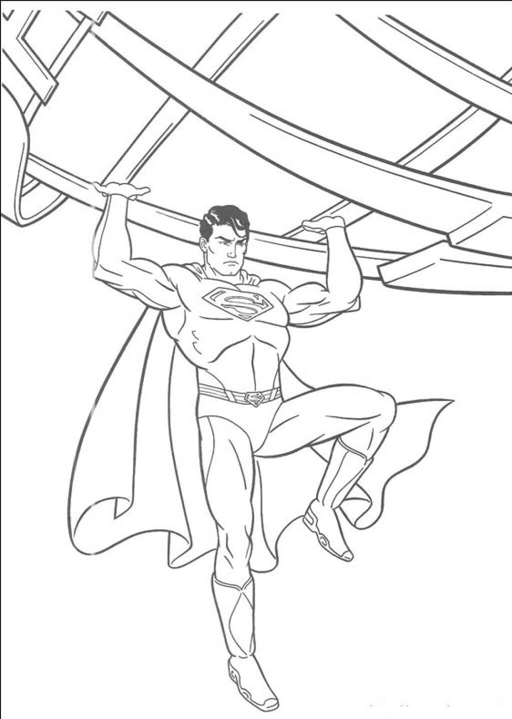 Strong Superman Coloring Pages