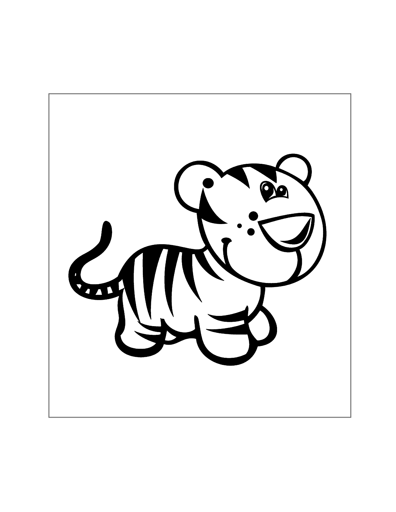 Stuffed Animal Tiger Coloring Page