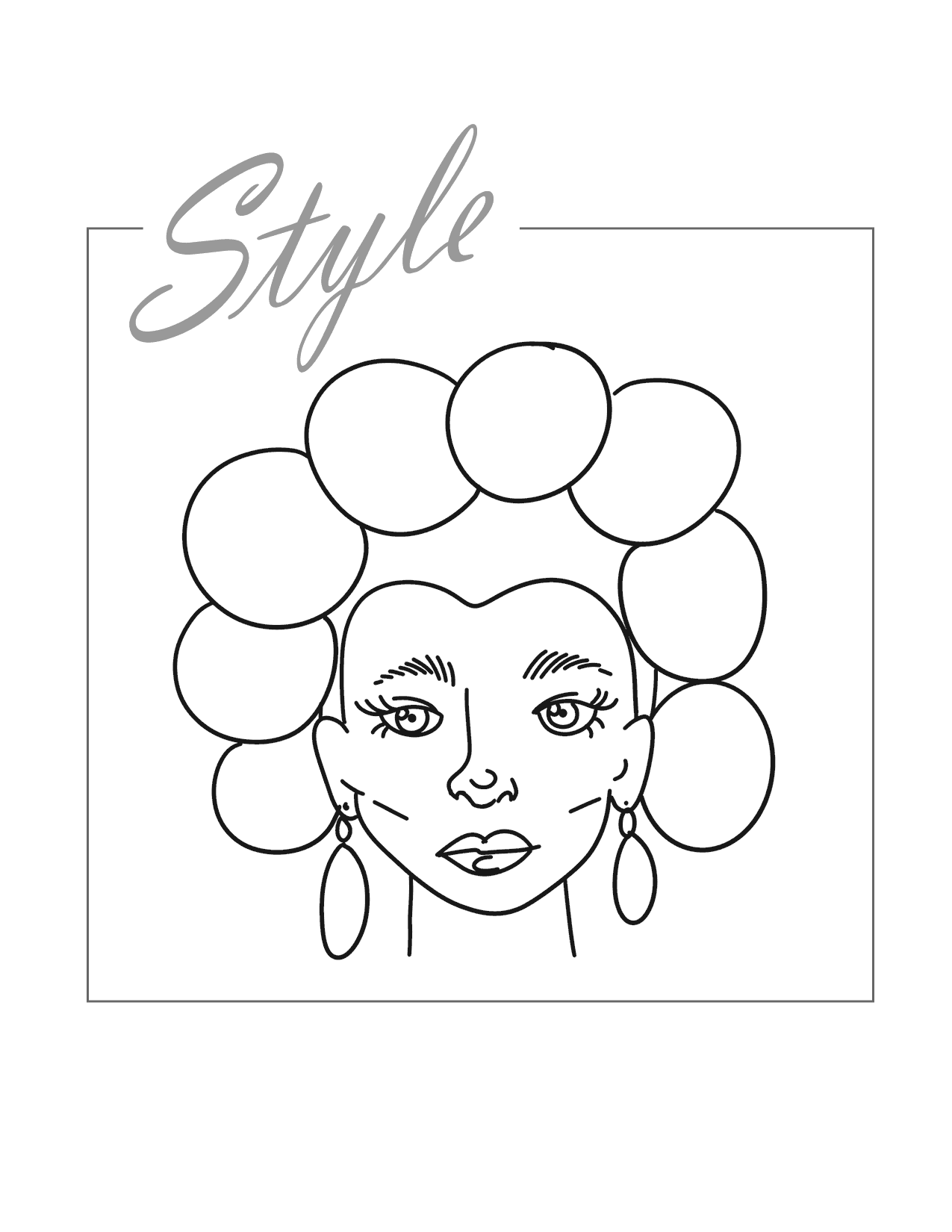Style Fashion Hair Coloring Page