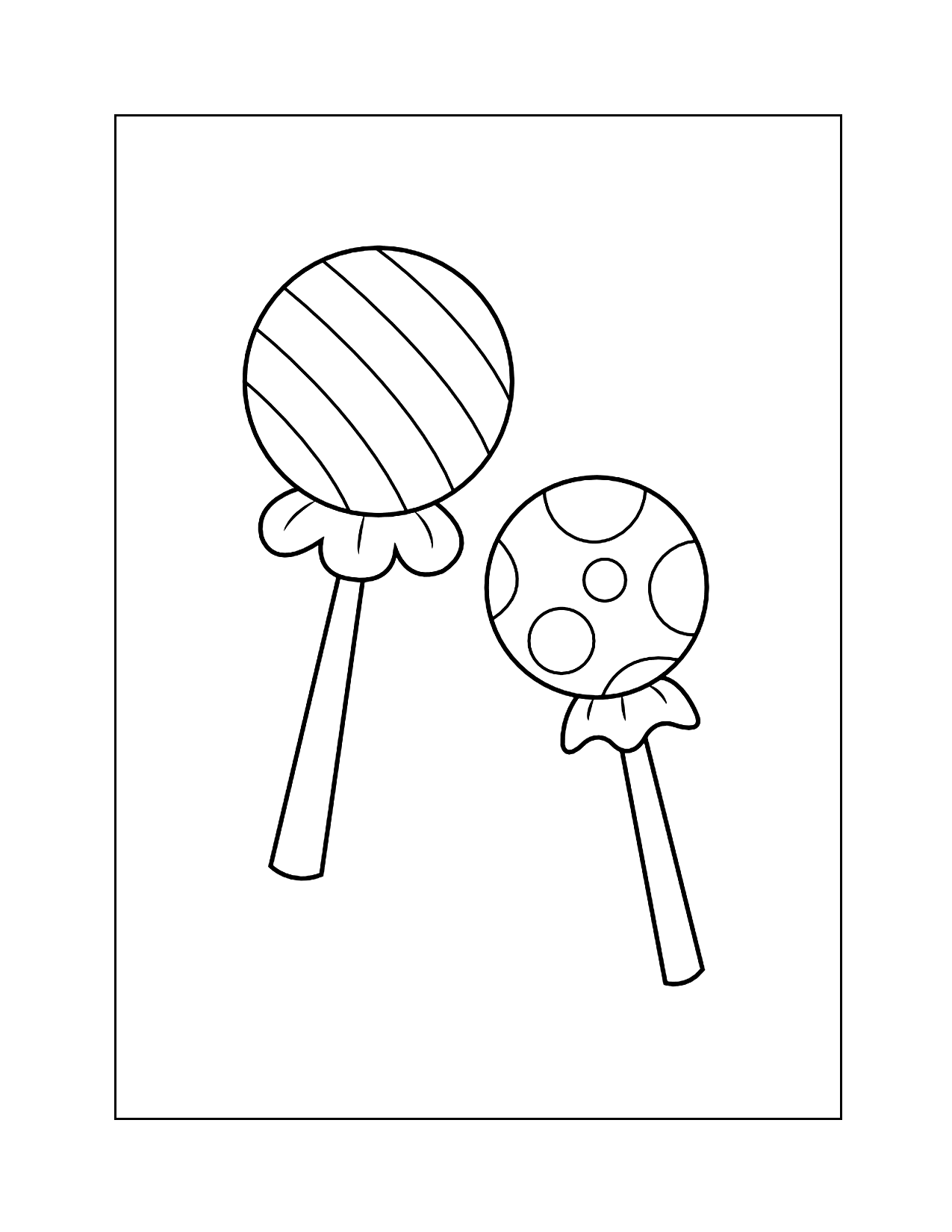 Sucker Candy Coloring Page