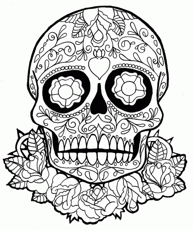 Sugar Skull Coloring Page