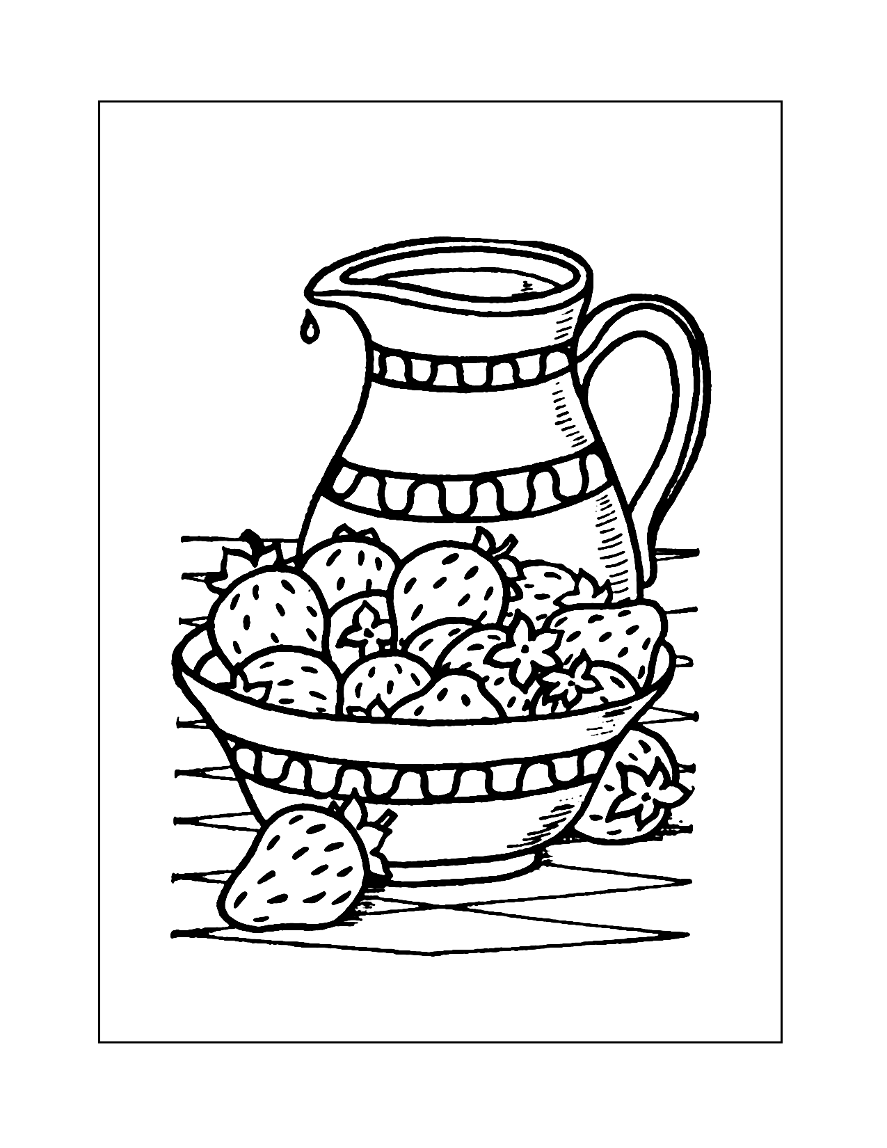 Summer Treats Coloring Page