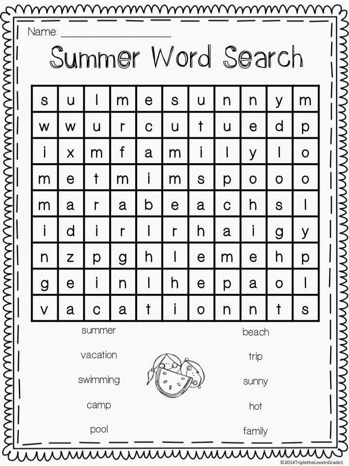 Summer Word Search2