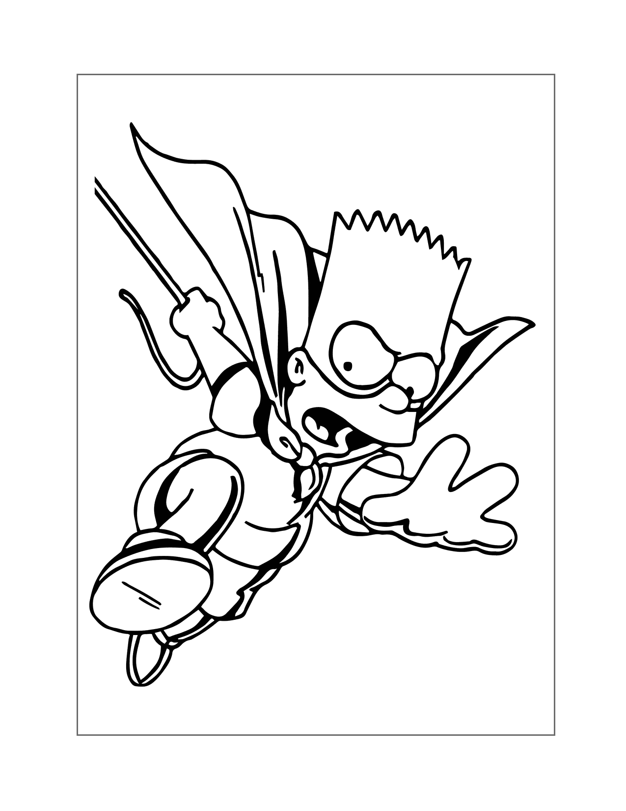 Super Bart Coloring Page