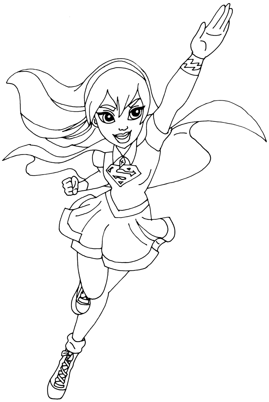 Supergirl Dc Super Hero Girls Coloring Page