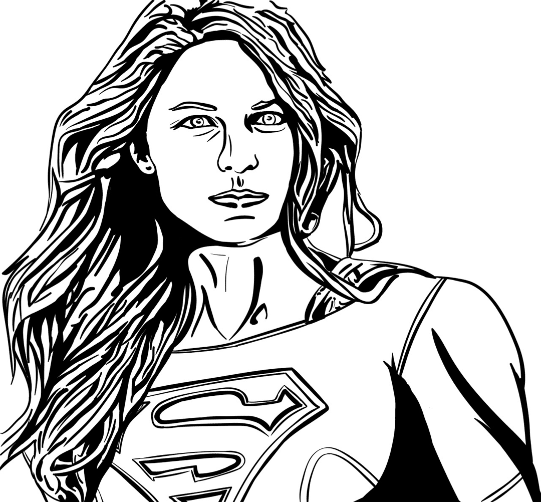 Supergirl Kara Danvers Coloring Page