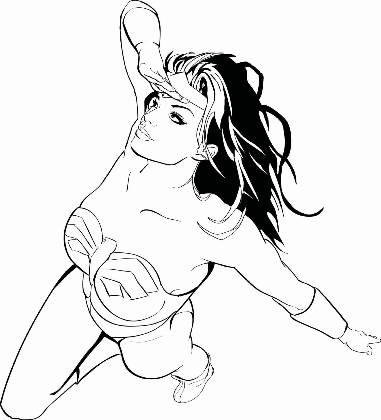 Superhero Coloring Pages - Beautiful Wonder Woman