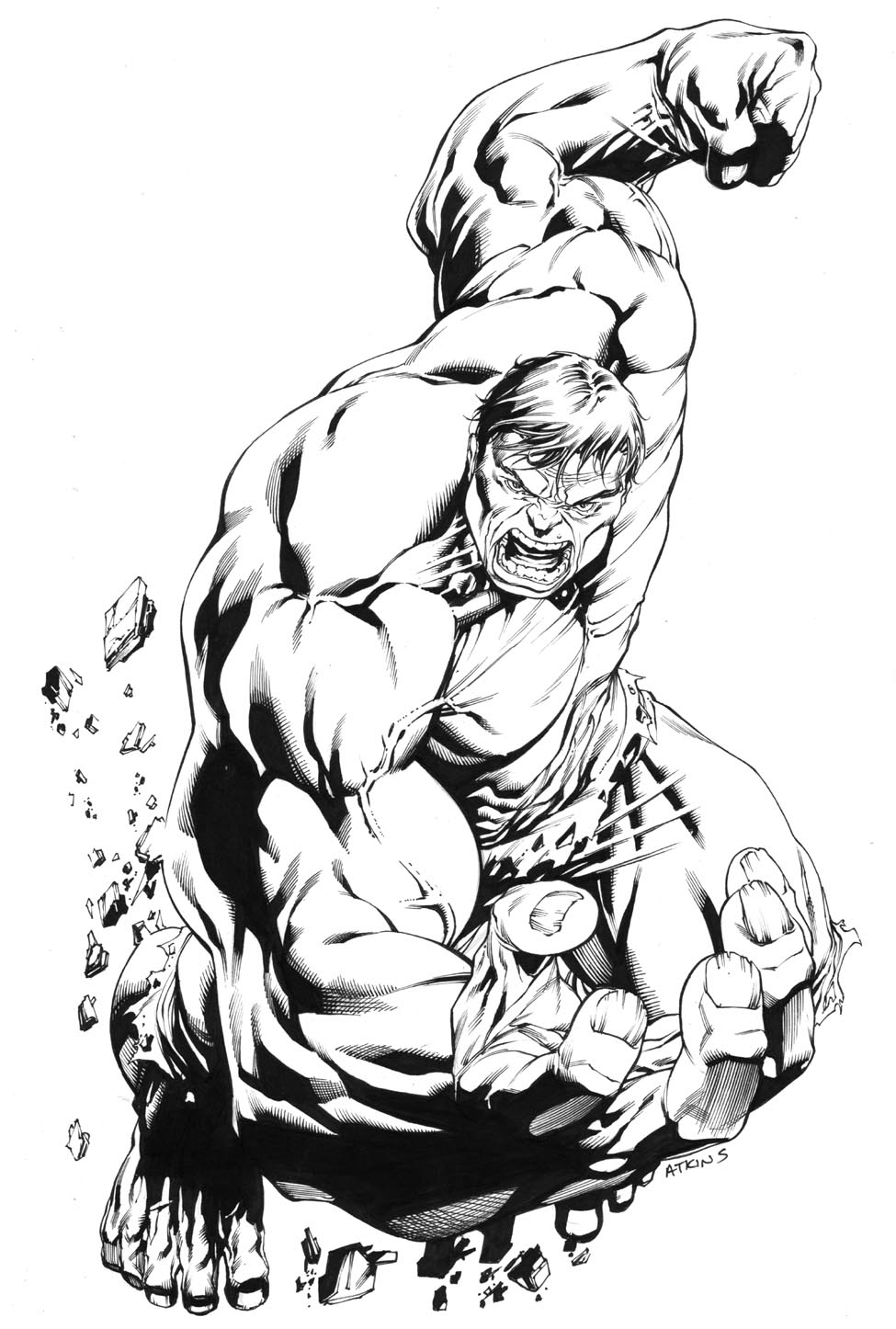 Superhero Coloring Pages Hulk