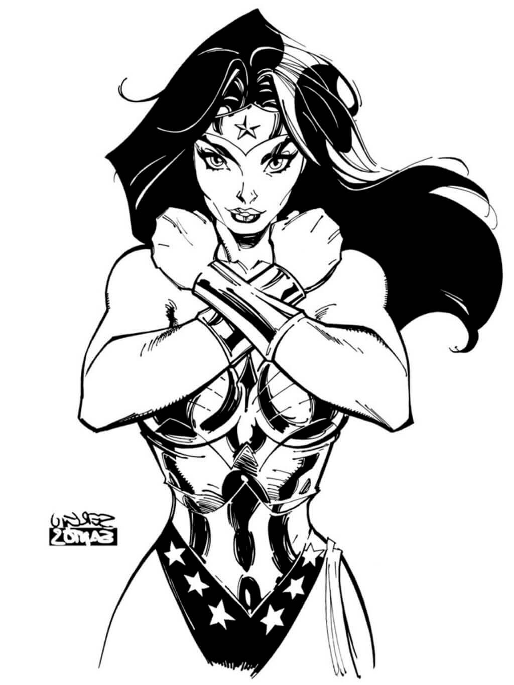Superhero Coloring Pages Wonderwoman