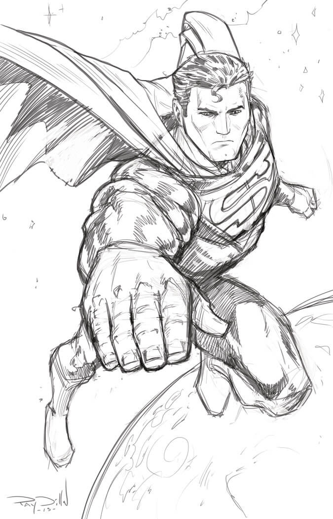 Superman Drawing To Color