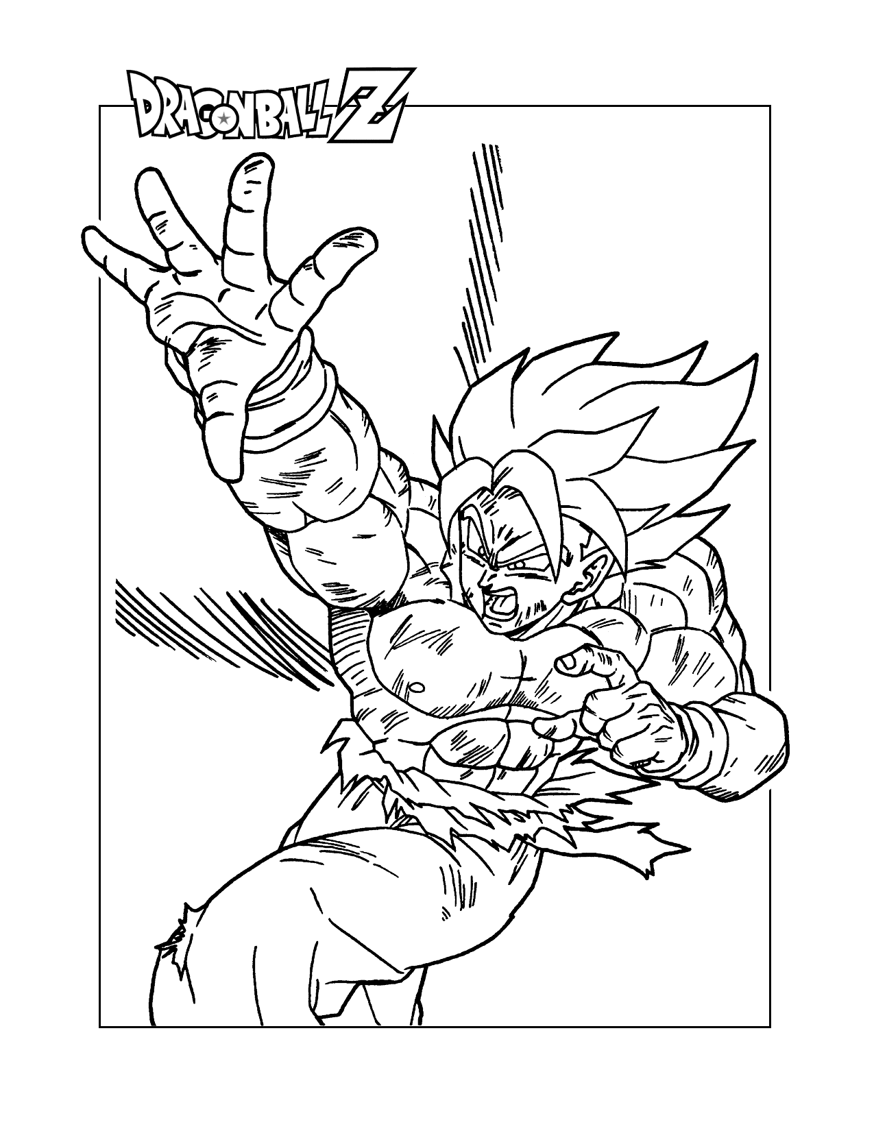 Supersayan Goku Coloring Page