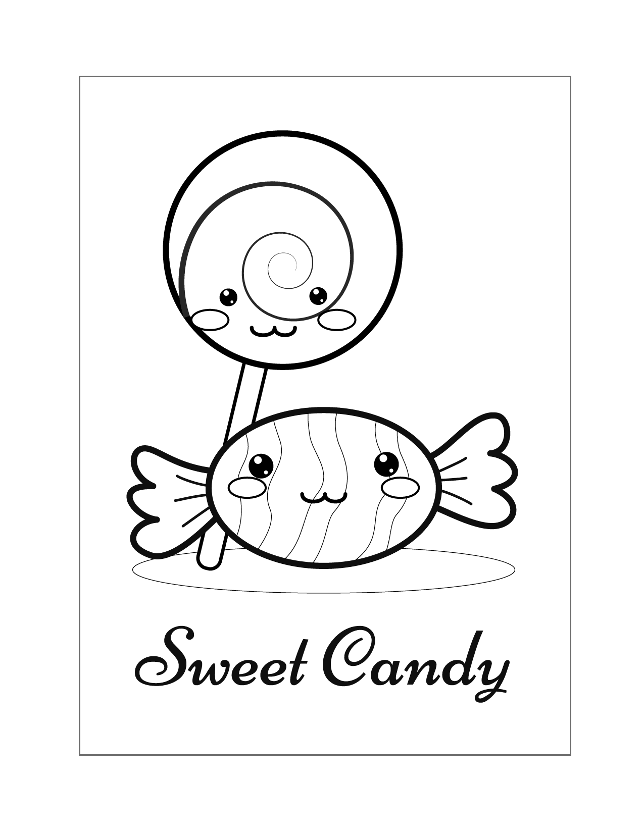 Sweet Candy Coloring Page