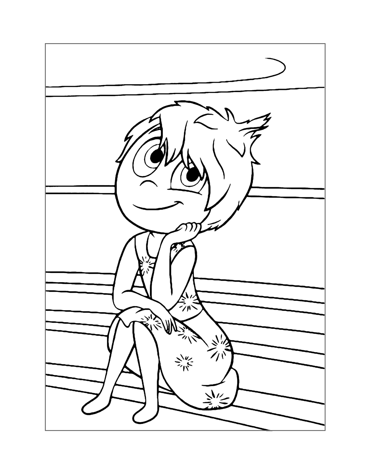 Sweet Joy Inside Out Coloring Page