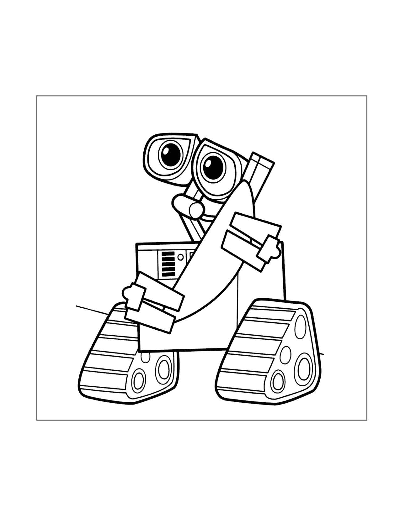 Sweet Wall E Coloring Page