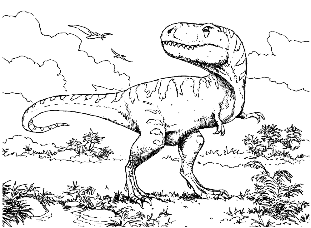 t rex coloring pages – coloringrocks