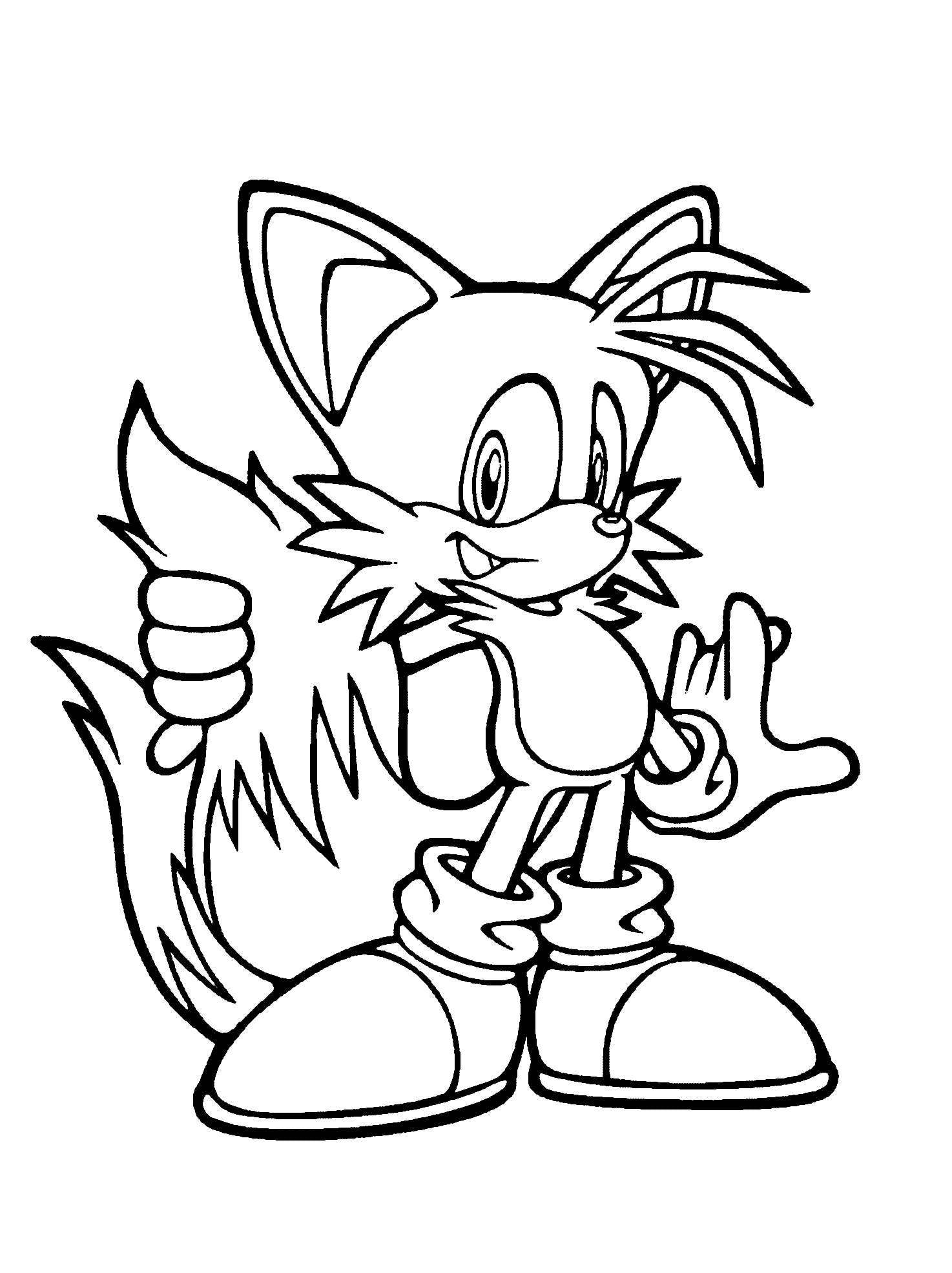 Tails - Sonic Coloring Page