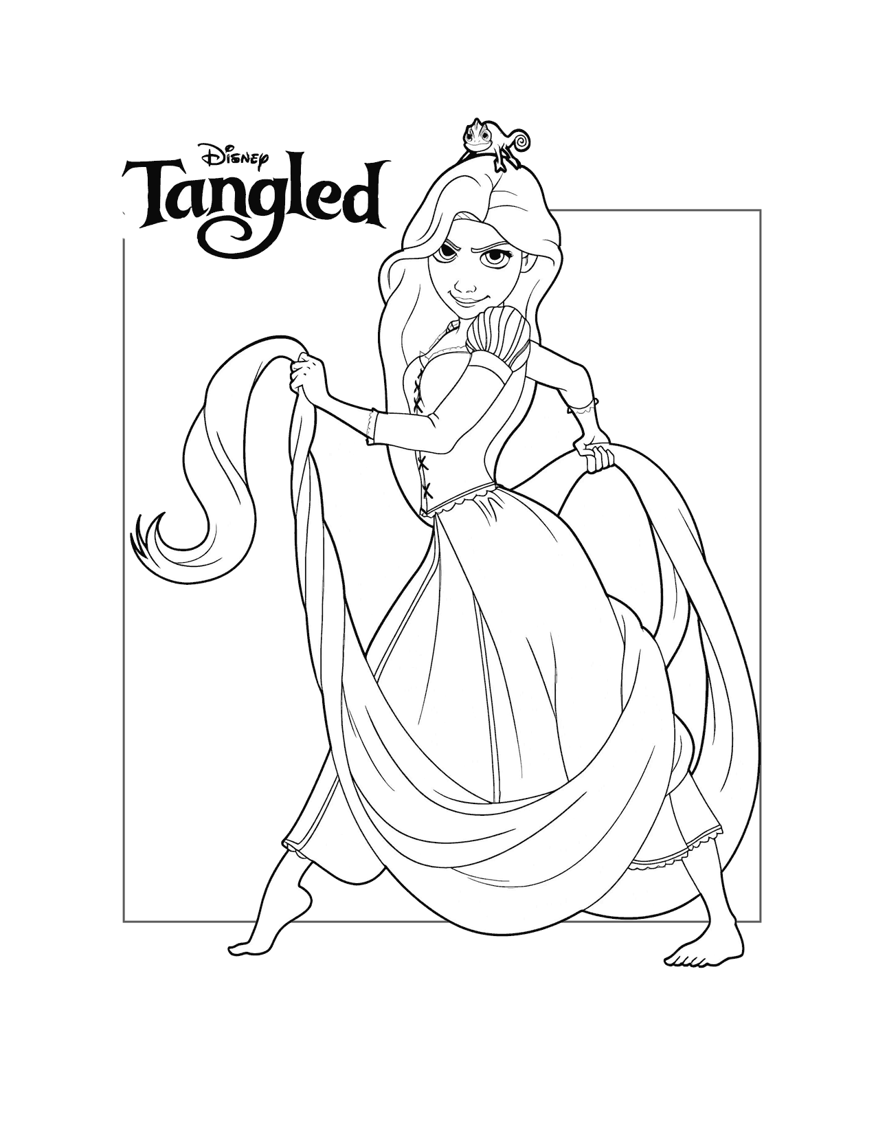 Tangled Coloring Page