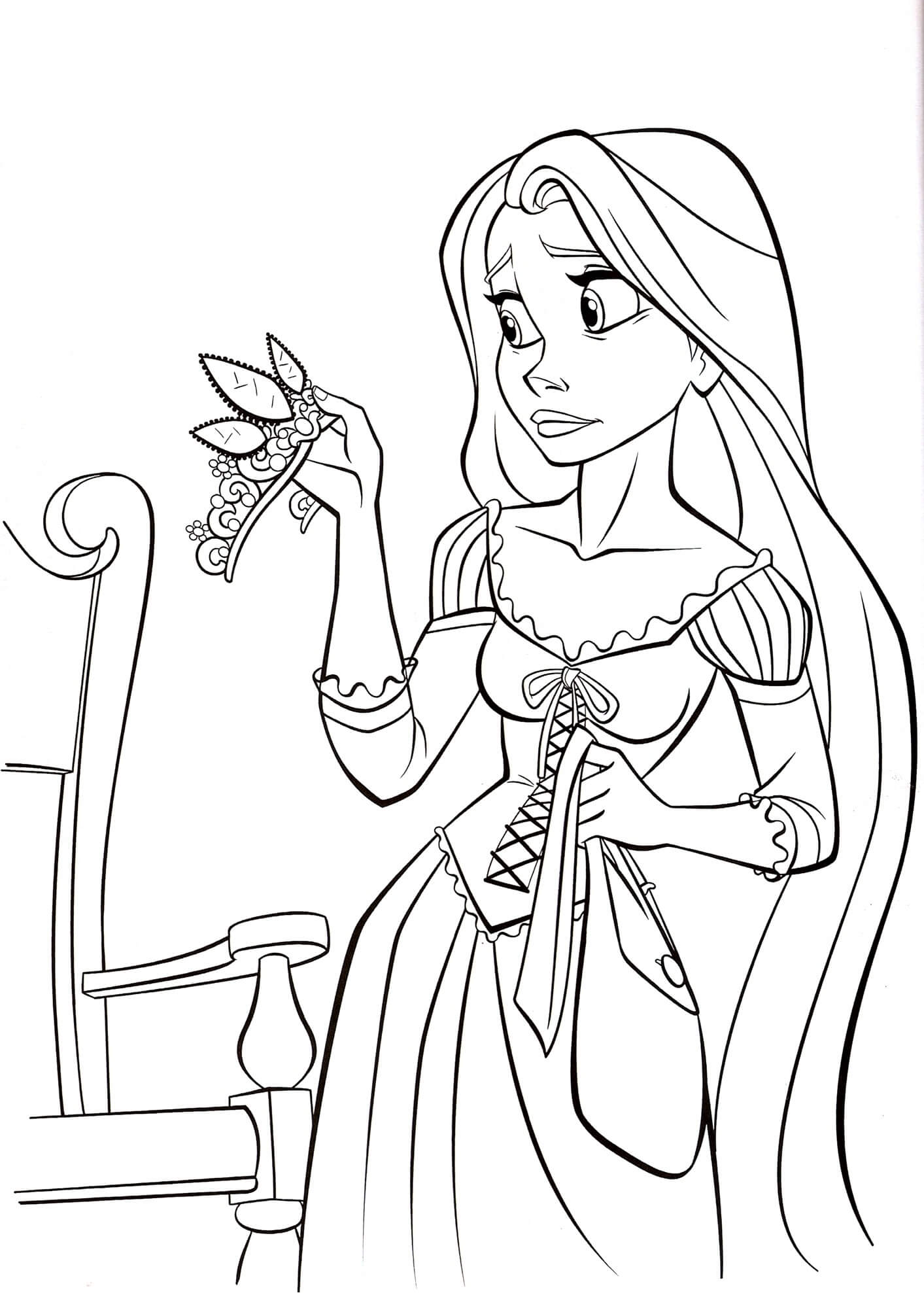 Tangled Disney Princess Coloring Pages