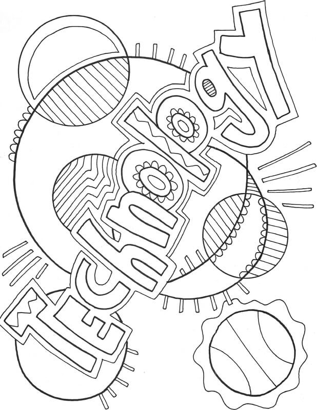 Technology Lab Coloring Page