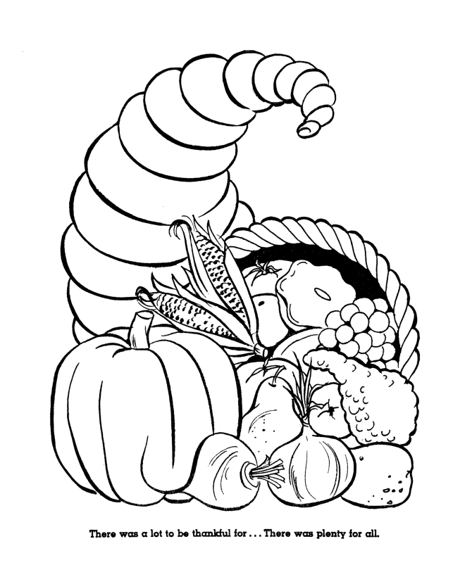 Thanksgiving Harvest Coloring Pages
